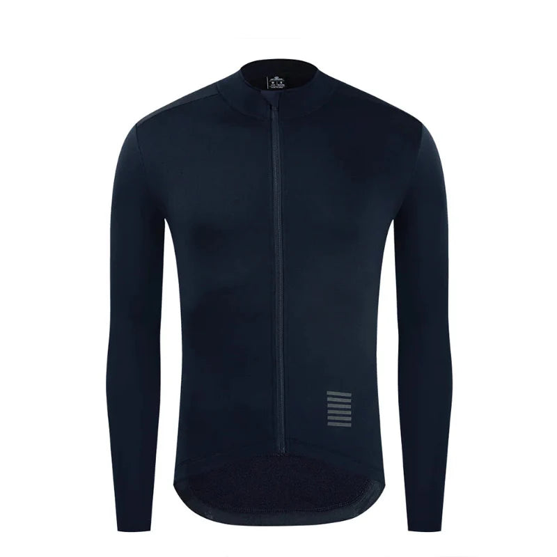 Cycling Jersey Long Sleeve Thermal Fleece Full-Zip