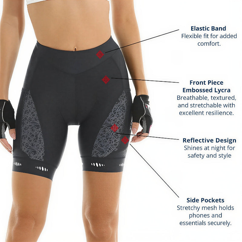 Womens Bicycle Shorts and Bib Shorts - Quick Dry and Breathable Padded