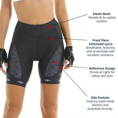 Womens Bicycle Shorts and Bib Shorts - Quick Dry and Breathable Padded
