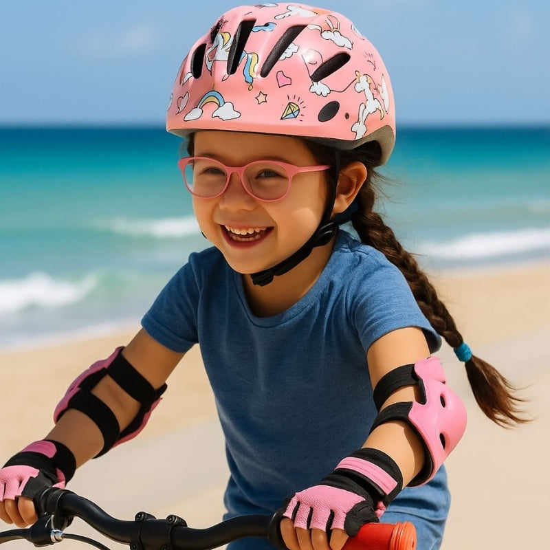 Childs Cycling Helmet Cartoon Style