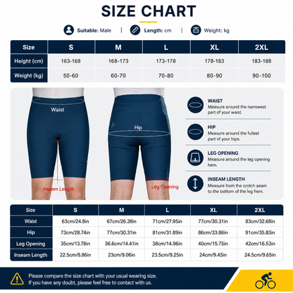 Cycling Shorts with Side Pocket Breathable Quick Dry for Men