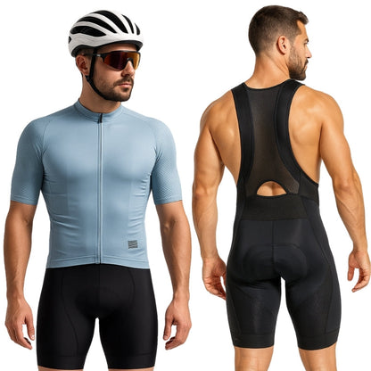 Cycling Clothing Set – Jersey and Bib Shorts with Breathable Padding