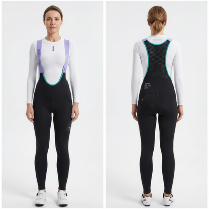 Cycling Pants Ladies - Thermal Fleece 3D Padded Bib