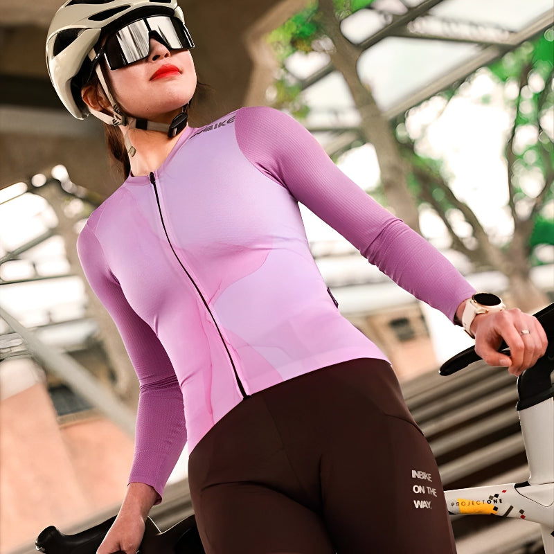 Cycling Jersey - Women's Long Sleeve – Lightweight, Fast-Drying