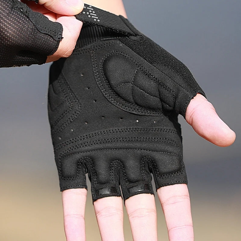Bike Cycling Gloves - Half Finger and Anti-Slip Grip