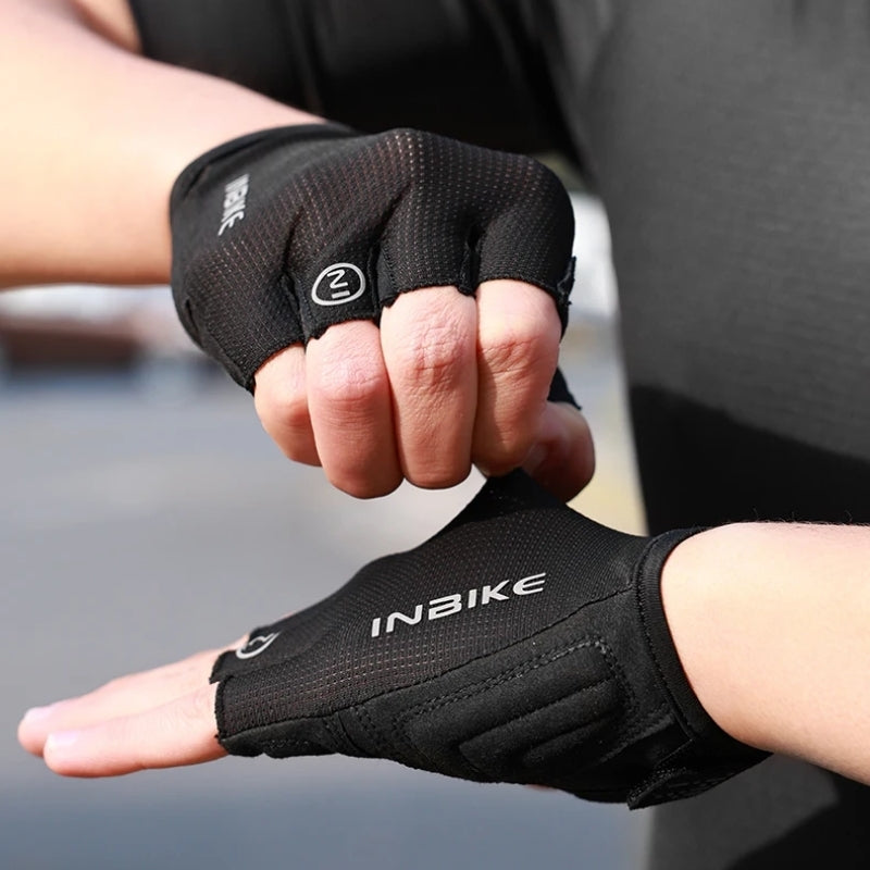 Bike Cycling Gloves - Half Finger and Anti-Slip Grip