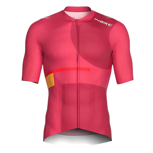 Cycling Jersey – Red Short Sleeve Quick-Dry with Full Zipper