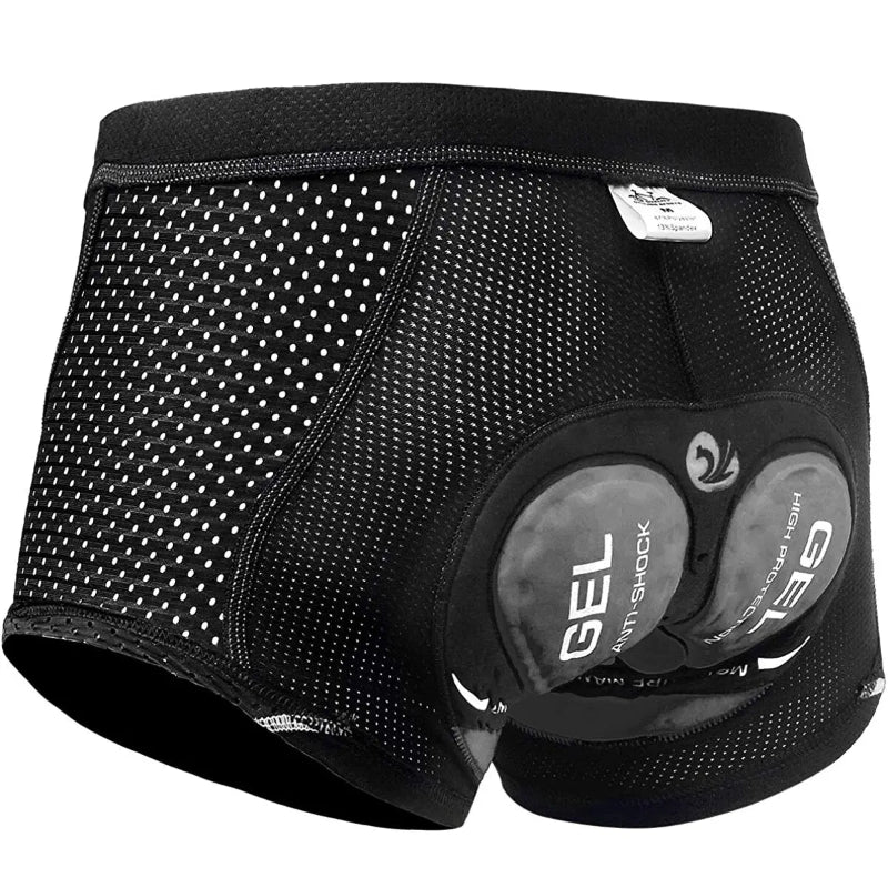 Cycling Padded Underwear Shorts – GEL Cushion, Breathable Mesh