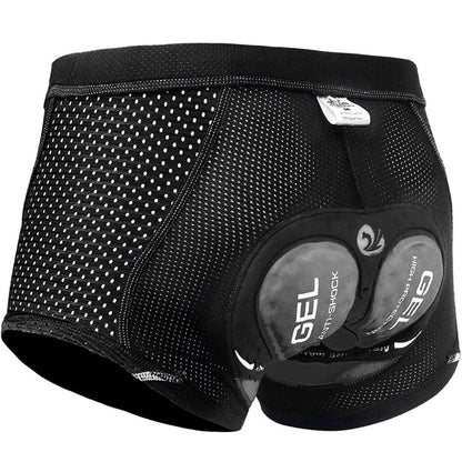 Cycling Padded Underwear Shorts – GEL Cushion, Breathable Mesh