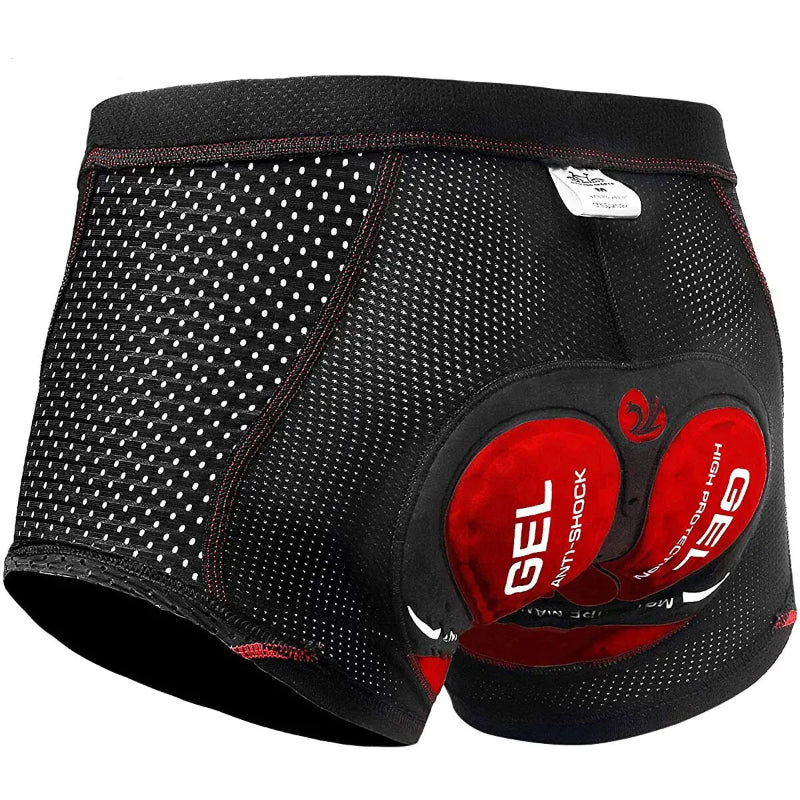 Cycling Padded Underwear Shorts – GEL Cushion, Breathable Mesh