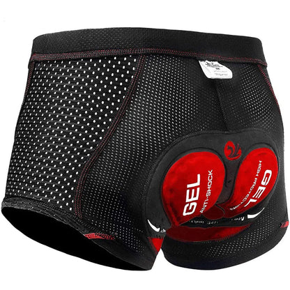 Cycling Padded Underwear Shorts – GEL Cushion, Breathable Mesh