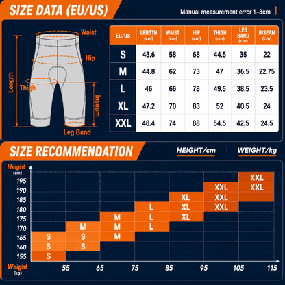 Cycling Shorts Tights with Dolomiti 6H Pad and Rear Pocket