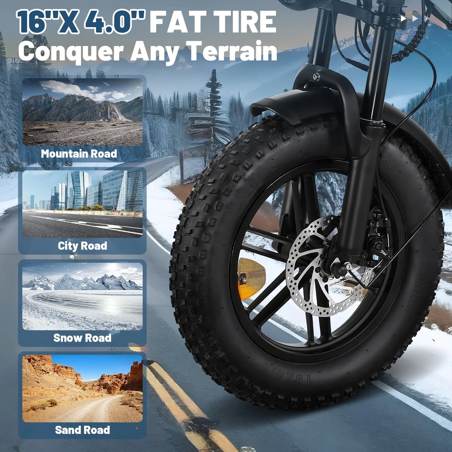 Ride Revolt® Mini V8 Electric Mountain Bike (500W)