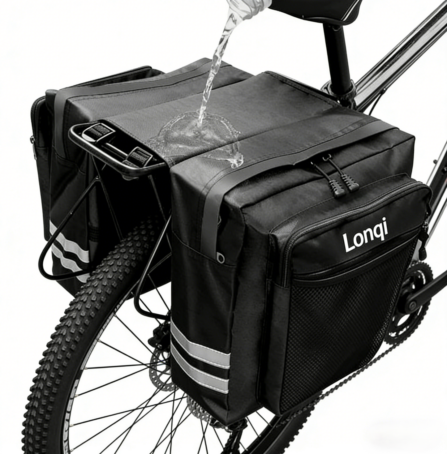 Lonqi Bike Rear Rack Double Pannier Bag