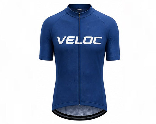 VELOC Blue Short Sleeve Cycling Jersey