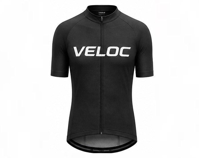 VELOC Black Short Sleeve Cycling Jersey