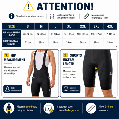 Cycling Shorts with 3D Gel Pad for Pro-Level 6H Rides