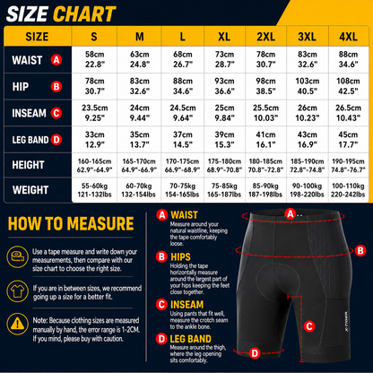 Cycling Shorts Breathable Slim Fit with Shock Absorption Pad