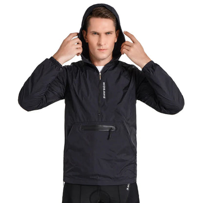 Water Resistant Cycling Jacket Hooded Windproof