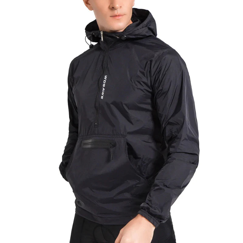 Water Resistant Cycling Jacket Hooded Windproof
