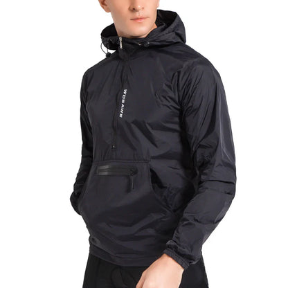 Water Resistant Cycling Jacket Hooded Windproof