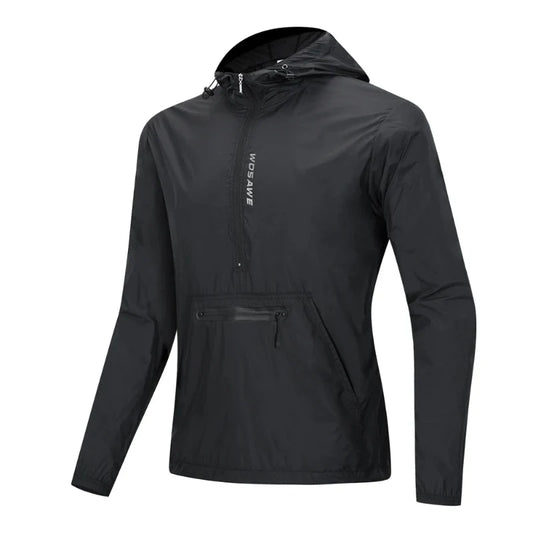Water Resistant Cycling Jacket Hooded Windproof