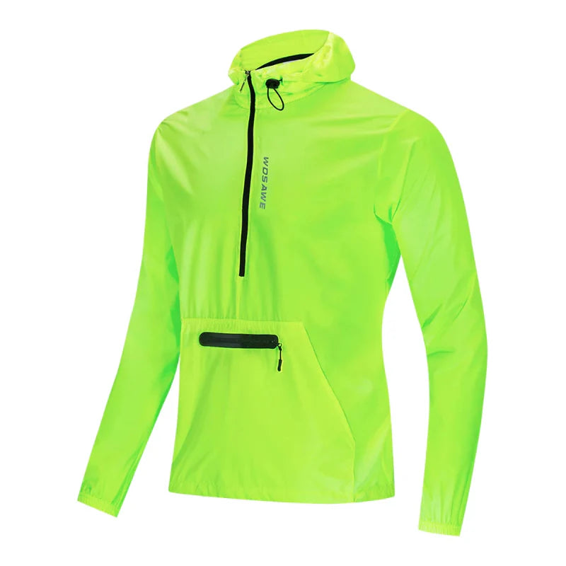 Water Resistant Cycling Jacket Hooded Windproof