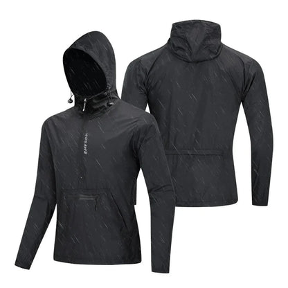 Water Resistant Cycling Jacket Hooded Windproof