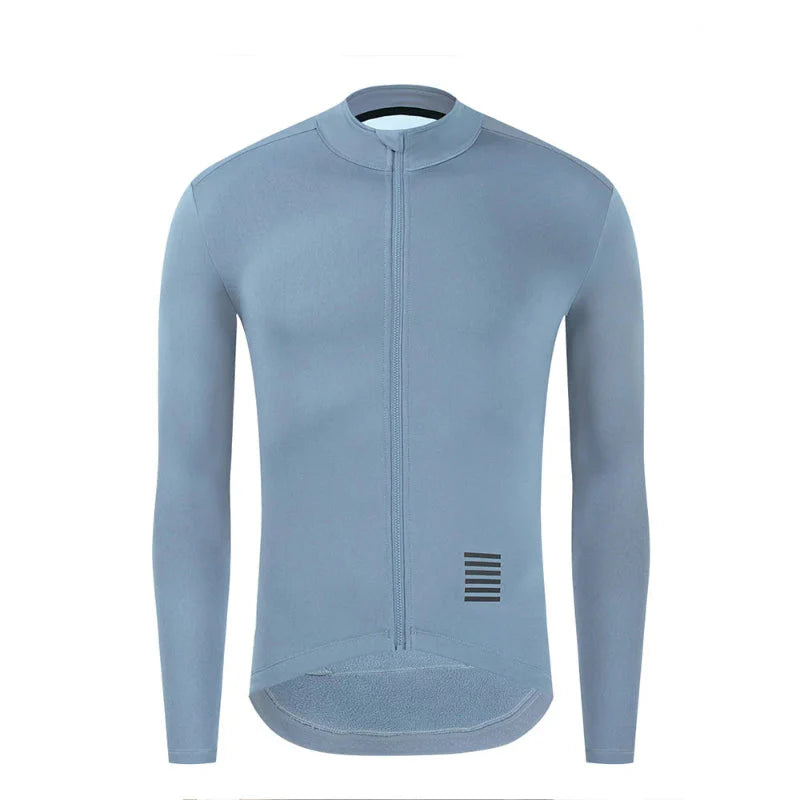 Cycling Jersey Long Sleeve Thermal Fleece Full-Zip