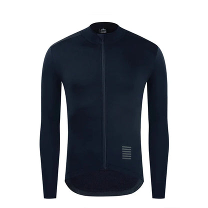 Cycling Jersey Long Sleeve Thermal Fleece Full-Zip
