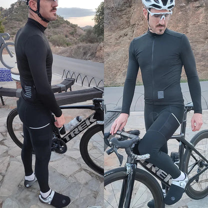 Cycling Jersey Long Sleeve Thermal Fleece Full-Zip